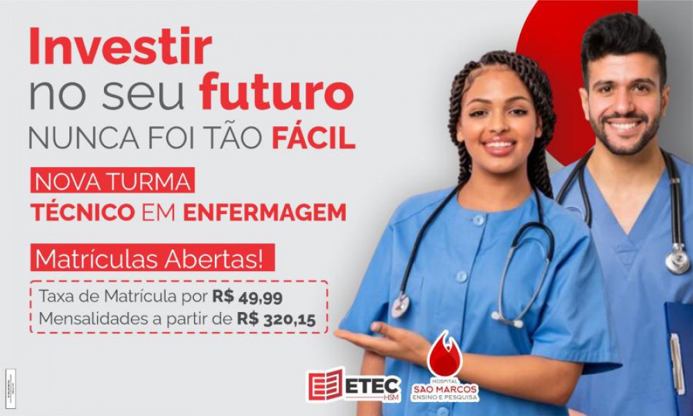 PRÉ-INSCRIÇÃO - CURSO TÉCNICO EM ENFERMAGEM-TURNO TARDE